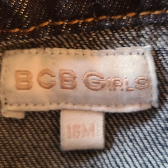 BCBG Girls dark denim jacket with ruffle hem - Picture 3 of 4